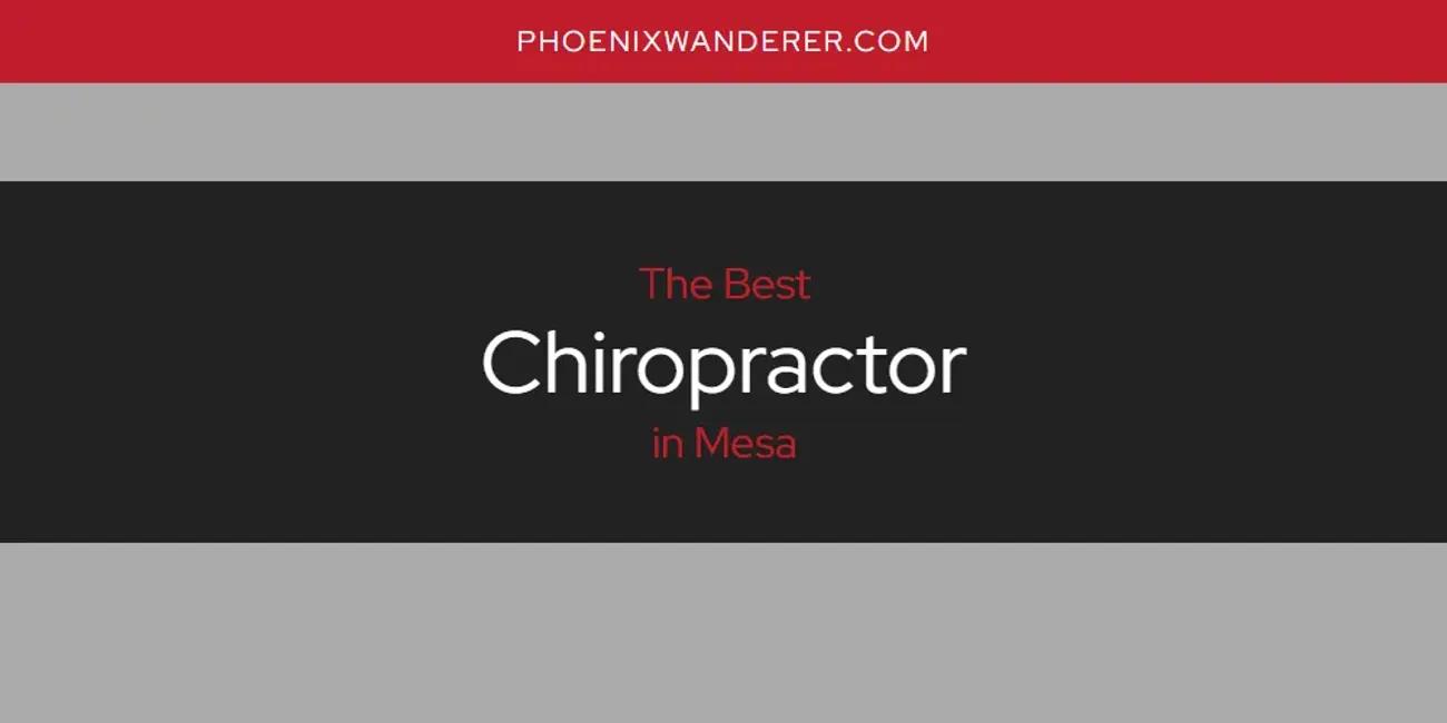 Mesa's Best Chiropractor [Updated 2024]